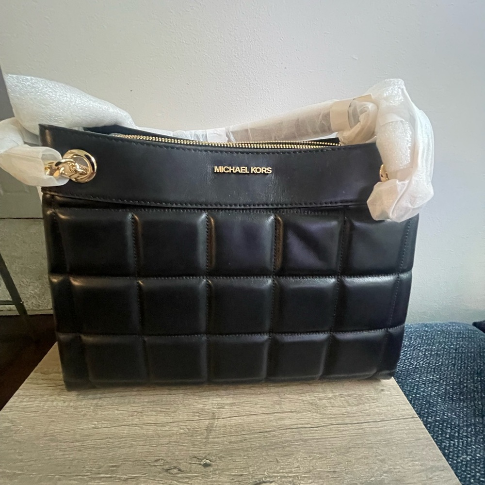 Michael Kors Black Quilted Shoulder Bag